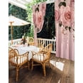 thumbnail image 5 of nqOlkjepod Outdoor Curtains for Patio Waterproof, Pink Roses Romantic Outdoor Privacy Panels Grommet, Watercolor Botanical Floral Blackout Outside Curtains for Porch/Cabana/Pergola 54"x108", 1 Panel, 5 of 8