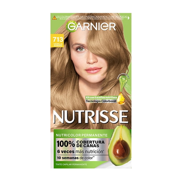 Tinte para cabello Garnier Nutrisse 713 vainilla silvia