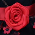 thumbnail image 2 of Doll Dress Fashion Flower Pattern Party Wear with Bowknot Clip for 18" Dolls, 2 of 8