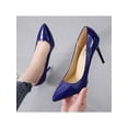 thumbnail image 4 of High Heels  for Women Closed Toe Stillettos Heel Dress Shoes Blue 7, 4 of 12