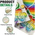 thumbnail image 4 of St Patricks Day Luck Shamrock Clover Decorative Garden Flag, Rainbow Gold Coin Farmhouse Yard Outside Home Decorations, Spring Irish Plaid Burlap Outdoor Small Decor Double Sided 12 x 18, 4 of 6