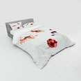 thumbnail image 3 of Ambesonne Flower Bedding Set 3 Pcs, Watercolor Nature, Twin XL, Orange White, 3 of 3