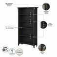 thumbnail image 4 of Bush Furniture Salinas Tall 5 Shelf Bookcase, Vintage Black, 4 of 6