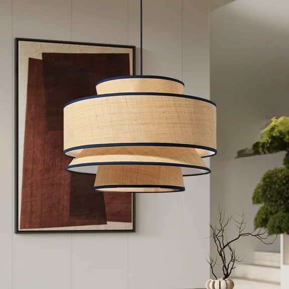 UEEYAC Japanese Multilayer Fabric Chandelier Creative Pendant Lampshade