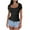 Black, variant on Lenpel T Shirts for Women Trendy V Neck Short Sleeve Solid Color Summer Casual Slim Basic Tees Going out Tops