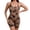 Brown, variant on Women's Tie Dye Shapewear Crisscross Back Cutout Bodysuit with Padded Everyday Tummy Control Butt Lifting Body Shaper S