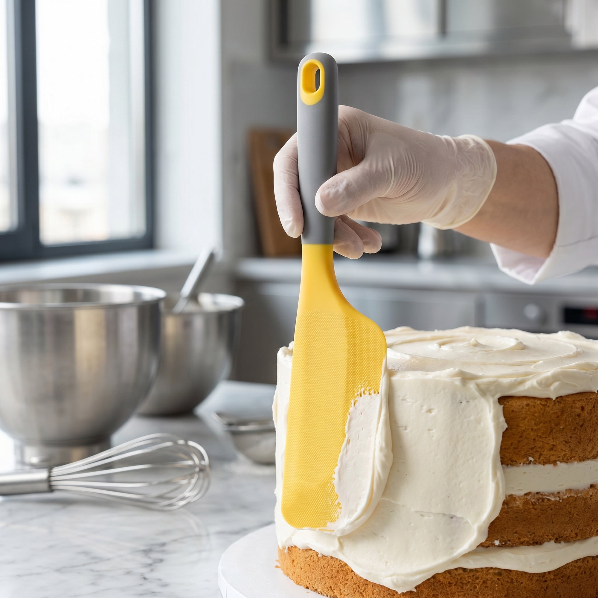 Unique Bargains Heat-Resistant Dishwasher Safe Spatula Cooking Utensil Yellow 13.6" x 2.8"