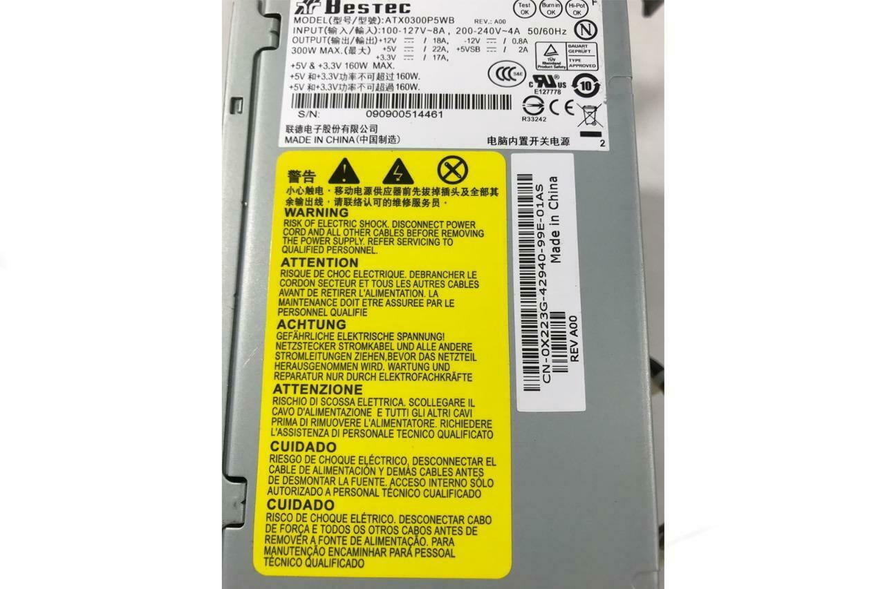 Dell ATX0300P5WB 300W Mini Tower Power Supply for Inspiron 530 Desktop – X223G