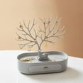 thumbnail image 5 of Anhility Jewelry Display Holder Stand Earrings Pendants Necklace Jewelry Storage Rack Antler Tree Jewelry Box Holder with Drawer, 9.64"x4.92"x10.2", Gray, 5 of 5