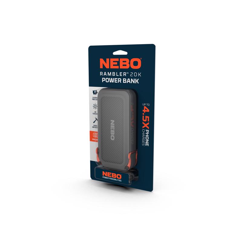 NEBO Rambler Power Bank 20000 mAh 1 pk