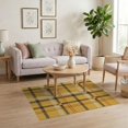 thumbnail image 3 of ODIKA 4'x6' Yellow Vibrant Classic Tartan Design Washable Area Rug Elegant Plaid with Timeless Appeal for Any Decor for Home Office, Under Desk, Non-Slip Chair-Friendly, Flatwoven, 3 of 7