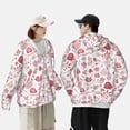 thumbnail image 6 of Daiia Flower Leaves UPF 50+ Sun Protection Hoodie Jacket Lightweight Long Sleeve Sun Shirt for Women Men with Pocket Hiking Outdoor-Small, 6 of 9