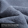 thumbnail image 5 of NC Sherpa Borrego Blanket 3 Piece, Flannel Fleece Blanket Set, King 79"x91", Grey, 5 of 6