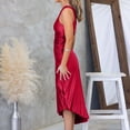 thumbnail image 4 of Women's One Shoulder Dress, Asymmetric Pleated Cocktail Party Dresses, Flattering High Waisted Accordion Ruffle Summer Wedding Guest Midi Gown, 4 of 5