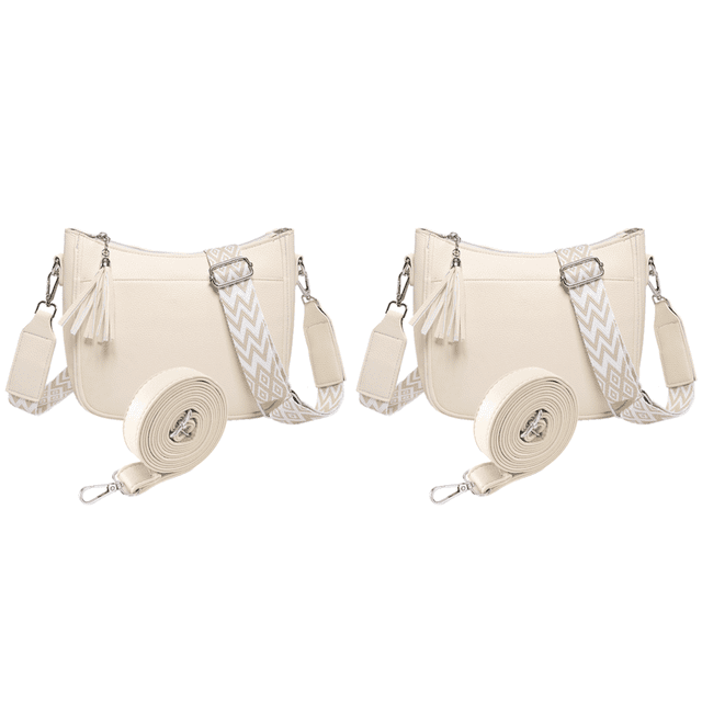 Bolso Hombro Bandolera Cuero PU Mano Diseñador para Mujer () Blanco