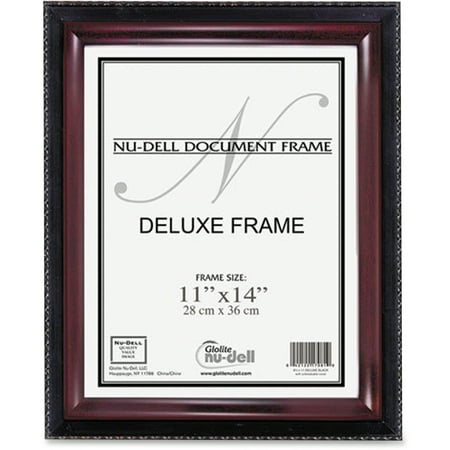 Executive Mahogany Document Frame - Nu-Dell, NUD17403, Executive Frame, 1 Each, Mahogany Black Frame