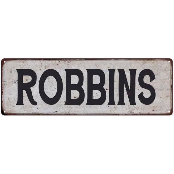 ROBBINS Vintage Look Gift Rustic Chic Metal Sign 6x18 206180036694