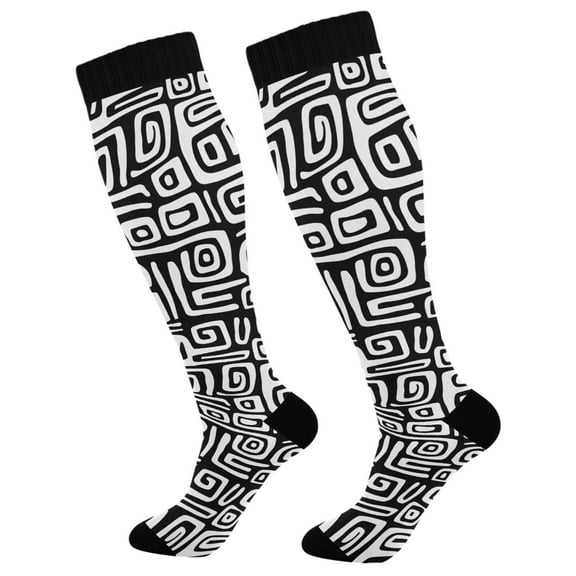 joogoo Funny Stripes Pattern Long Socks Women Men Knee High Sock