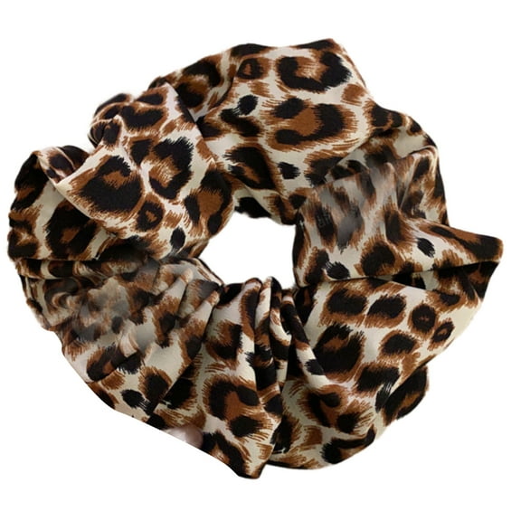RUISINERY Stylish Scrunchies Leopards Print Hair Ties Comfortable Elastic Bands Styling Hair Accessories for Women and Girls