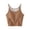 Brown, variant on Women's Summer Scoop Neck Slim Fit Sleep Spaghetti Strap Short Tank Top | Soft Contour Pajama Tee for Ladies | Breathable Cropped Pjs