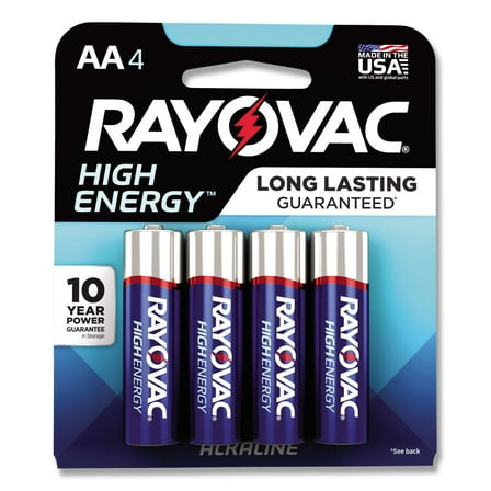 Rayovac High Energy Premium Alkaline Battery (Pack of 4)