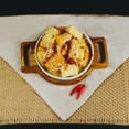 thumbnail image 4 of Teca Collection Wooden Serving Tray with White Porcelain Platter 23x17x3cm, 4 of 6