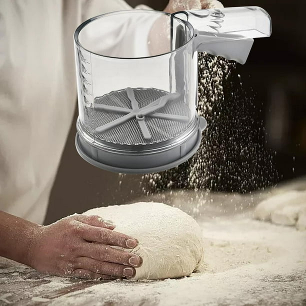 de para el hogar, de malla de azúcar, utensilios para hornear, redondo Manual, para hornear, colador para repostería, p Doble capa perfecl tamiz de harina