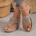 thumbnail image 3 of Pandaie Orthopedic Sandals for Women 2026 Open Toe Wedge Platform Sandal Arch Support Wide Width Flip Flops for Summer Beach Vacation Grey 9.5, 3 of 7