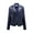 Navy, variant on Women's Casual Jacket Solid Leather Pocket Baseball Motorcycle Loose Zipper Soft Jacket Coat