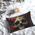 thumbnail image 5 of Sikiie Classical Rose Crown Skull Pillow Covers, Throw Pillow Case Cushion Covers,Cushion for Bedroom,Couch,Home-14"x20", 5 of 6
