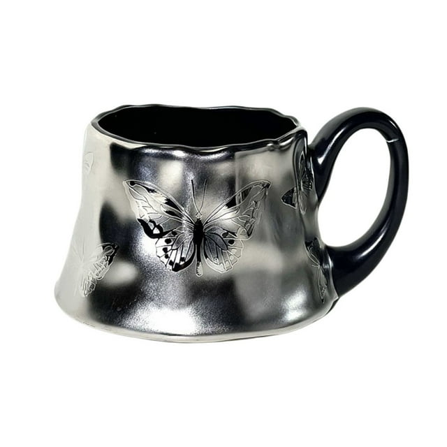 Stylish Ceramic Coffee Cup with Silicone Base for Hot Drinks and Decorative Use
