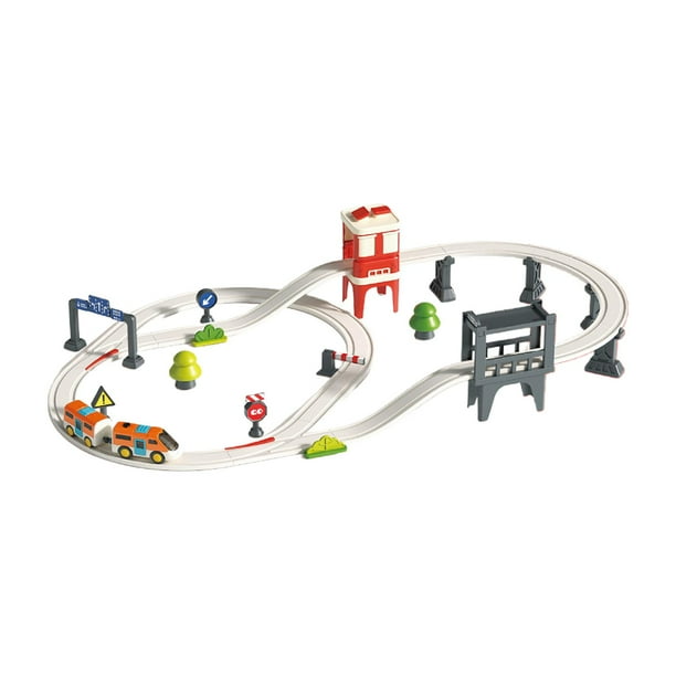 Juego de vías de tren eléctrico para niños, juguetes creativos y educativos, juego de tren divertido. Pista de ciudad XL