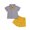 Gray, variant on Vedolay Two Piece Short Set For Boy Boys Short Sleeve Prints T Shirt Tops Shorts Child Kids Summer Outfits Boy Gift,Yellow 18-24 Months