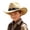 Beige1, variant on Kids Cowboy Hat Western Felt Style, Adjustable Cowboy Hats for Boys Girls, Classic Rodeo Party Accessory, Ages 6-12