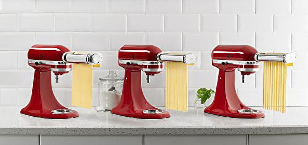  KitchenAid KSMPRA Stand Mixer Attachment Pasta Roller & Cutter,  3-Piece Set, Stainless Steel: Home & Kitchen