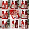 thumbnail image 6 of UYUH Christmas Wine Bottle Gift Bags with Drawstring Holiday Party Decoration for Xmas, Wedding, Birthday, New Year | Reusable Fabric Sacks, 6 of 9
