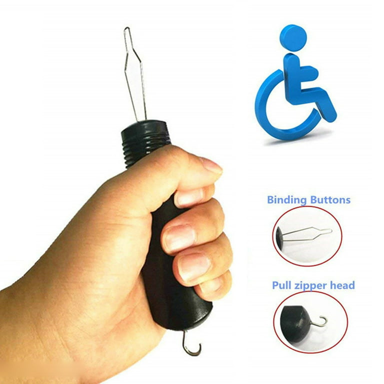 1/2x Button Hook Tool Dressing Aid Tools Zipper Helper for Arthritis.