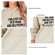 thumbnail image 5 of Sudadera con capucha de manga larga con cordón, holgada, cómoda, diseño de patrón de letras, sudadera de poliéster para mujer para uso diario, 5 of 6
