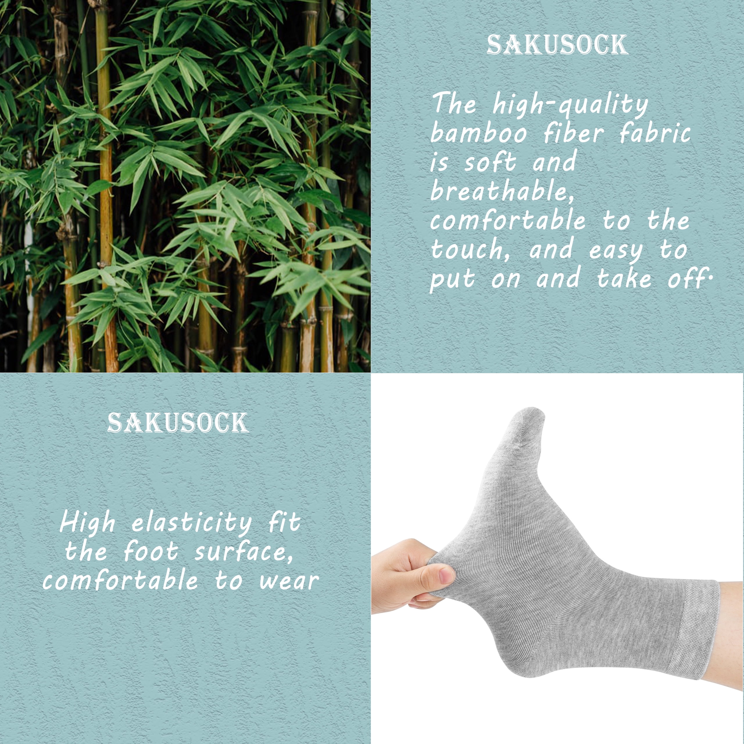 Women Thin Socks Bamboo Ankle Silky Quarter Anti Odor Casual Summer Socks 6 Pairs (Gray, US Size 8-11)