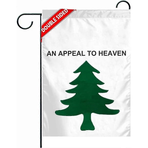 ExquisiteAn Appeal to Heaven Flag Outdoor 12x18 inch, Double Sided Appeal To Heaven Garden Flag, Liberty Tree Banner Garden Dcor