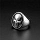 thumbnail image 3 of Anillo de motociclista de Acero inoxidable yuxing con calavera plata dorado tamaño 10, 3 of 5