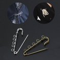 thumbnail image 4 of Exquisite 5 Holes Safety Pins Brooches 10 Pcs Silver Bronze DIY Brooch Scarf Lapel Pin Jewelry Decoration for Jeans Bags White K, 4 of 4