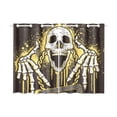 thumbnail image 3 of CADecor Gothic Punk Skull Window Treatment Panel Curtains Window Curtain Kitchen Curtain,Two Piece 26x39 Inches, 3 of 4