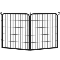Alden Design 31.5″H Dog Playpen 2 Panels for Outdoor Indoor, Black