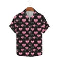 thumbnail image 2 of Blusa y camisa de manga corta con cuello vuelto Camisa de manga corta estampada para hombre Tops casuales con cuello vuelto Camisa Blusa Tops para hombre, 2 of 5