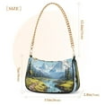 thumbnail image 3 of Ryvnso Beautiful Landscape River Mountain Womens Chain Shoulder Bag Tote Handbags Clutch Hobo Purse with Zipper for Travel, 3 of 7