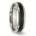 thumbnail image 5 of Titanium Polished w/Black Carbon Fiber Inlay 6mm Band, 5 of 11