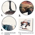 thumbnail image 3 of Designart Double Exposure Of A Buffalo With Nevada Landscape I Canvas Wall Art, 3 of 5