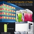 thumbnail image 3 of Commercial Slushy Machine, 12L Double Tank Frozen Drink Margarita Machine Smoothie, Self-Cleaning, 700W Stainless Steel Slushy Machine for Snow Melts, Cocktails, Homes, Coffee Shop, Restaurants, 3 of 7