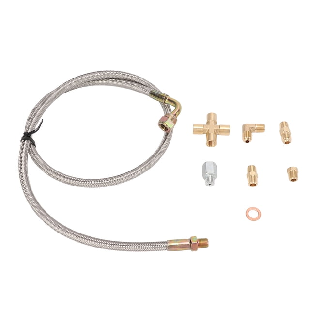 Turbo Oil Return Line Kit,Turbo Oil Feed Line Turbo Oil Drain Line Kit Turbocharger Oil Return Line Kit Built for Professionals